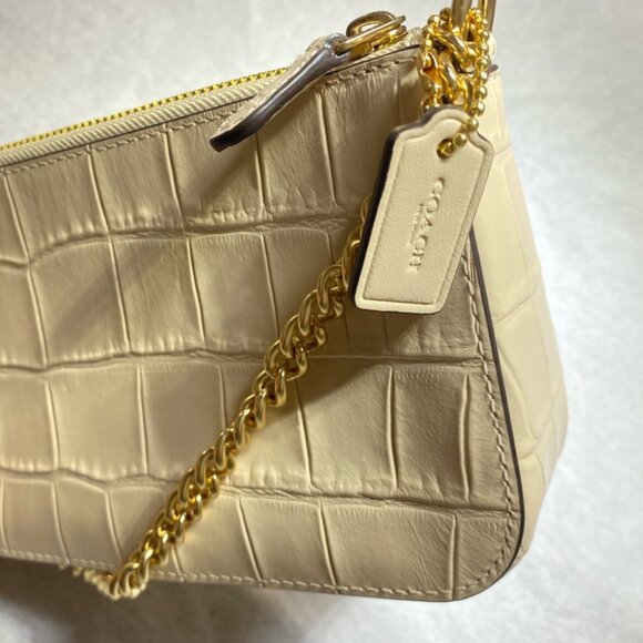 Coach CN382 Crocodile Leather Nolita 19 in Ivory White - Picture 2 of 6